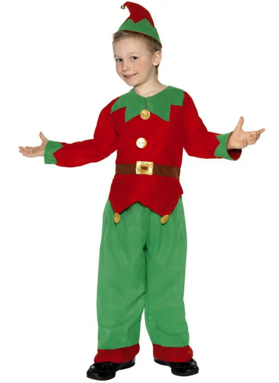 Kids Elf Costume 7-9 Years Old