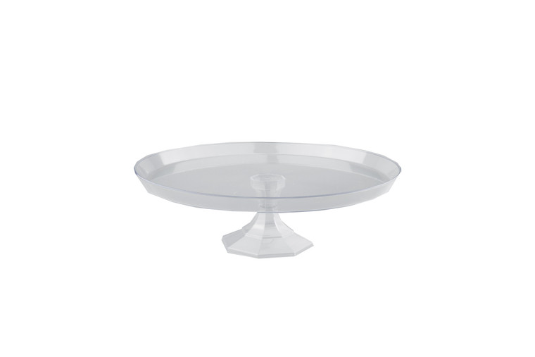 Clear Round Plastic Cake Stand - 330mm