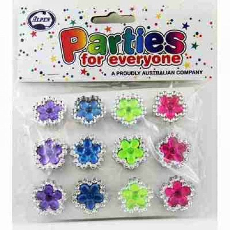 Plastic Flower Rings 12pk