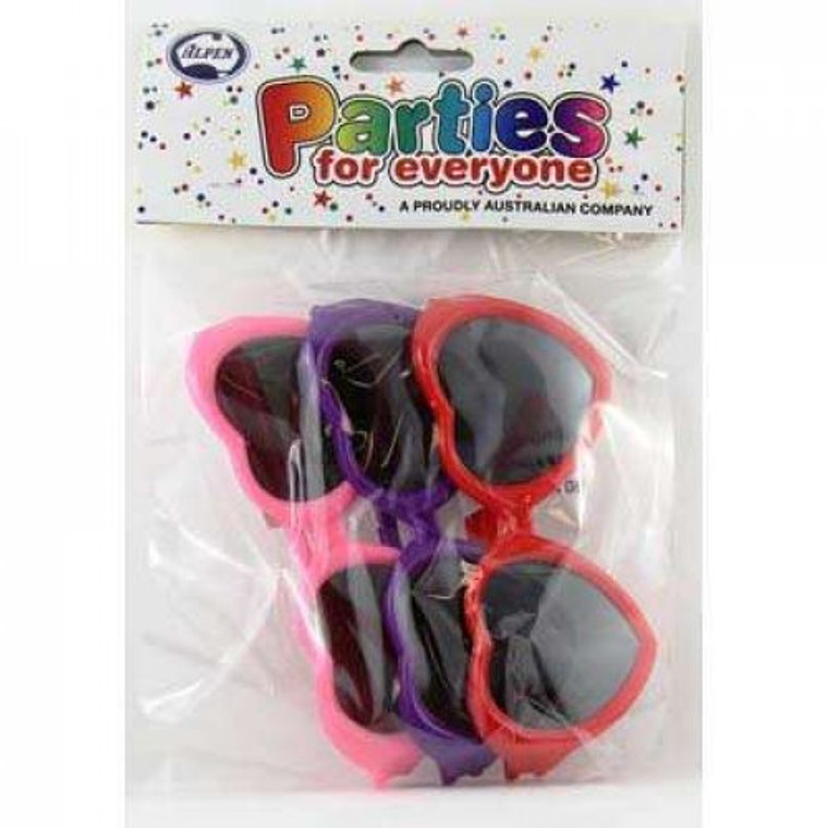 Heart Shaped Sunglasses Favours 3pk