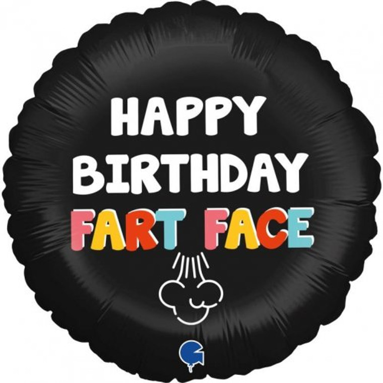 Happy Birthday Fart Face 18'' Foil Balloon