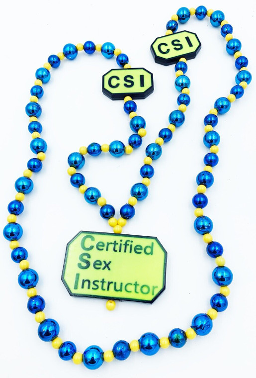 CSI Certified Sex Instructor Mardi Gras Costume Beads
