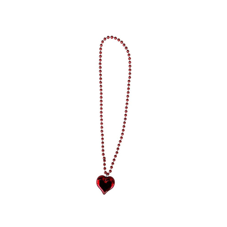 Heart Red 8mm 33inch Bead