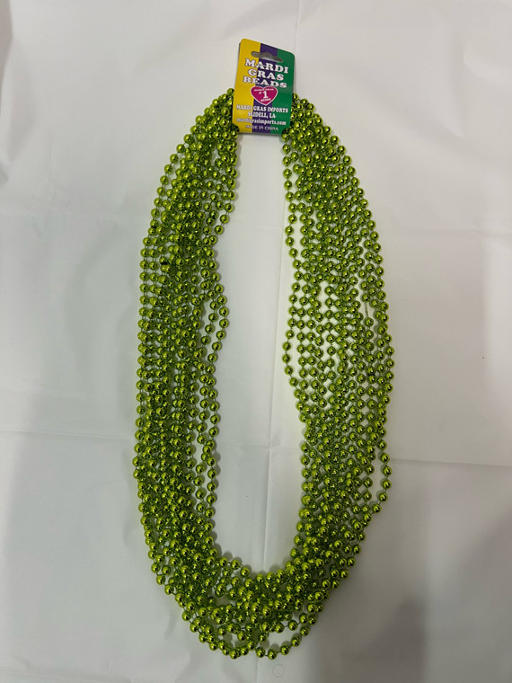 Bead Lime Green RR 7mm 36inch Pack of 12