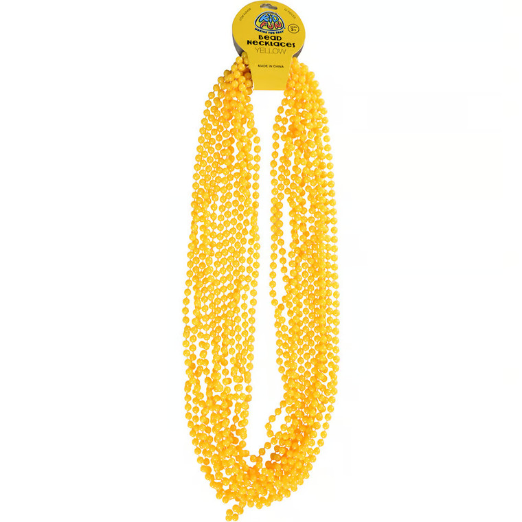 Bead Yellow RR 7mm 36inch Pack of 12