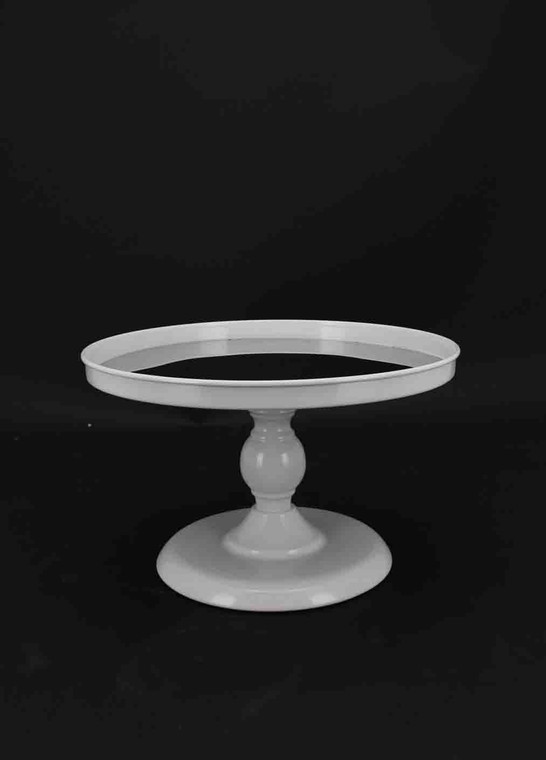 Mirror White Cake Stand - 25cm x 25cm x 15cm