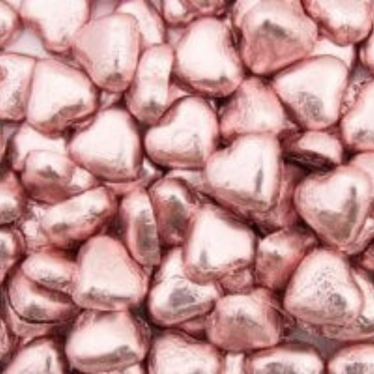 Rose Gold Chocolate Hearts 250g