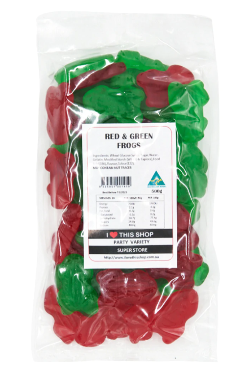 Red & Green Frogs 500g