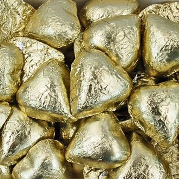 Gold Chocolate Hearts 250g