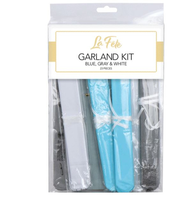 Blue, Gray, and White Garland Kit