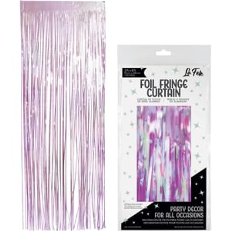 Purple Iridescent Foil Fringe Foil Curtain 3ft Wide x 8ft Long