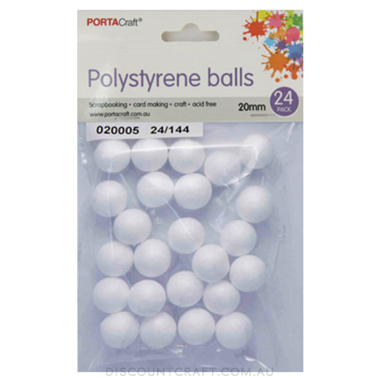 Polystyrene Balls 20mm 24pk