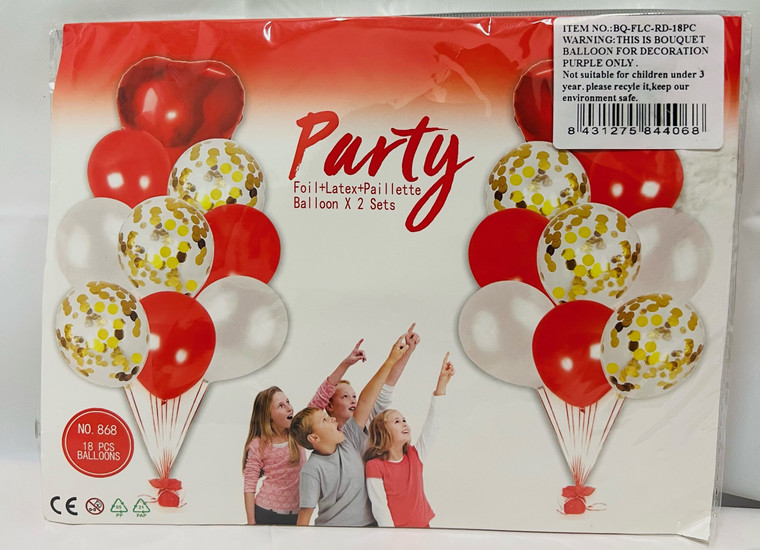 Red Balloon sets 18pcs