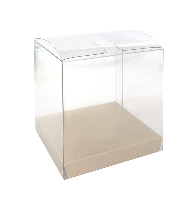 FS Clear Favour Box White Sand 10pk - 8cm x 8cm