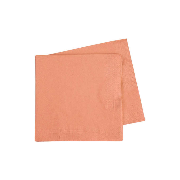 FS Cocktail Napkin 250mm Peach 40pk