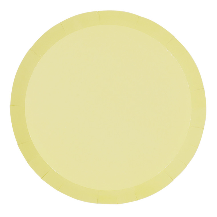FS Paper Round Banquet Plate 10.5" Pastel Yellow 20pk