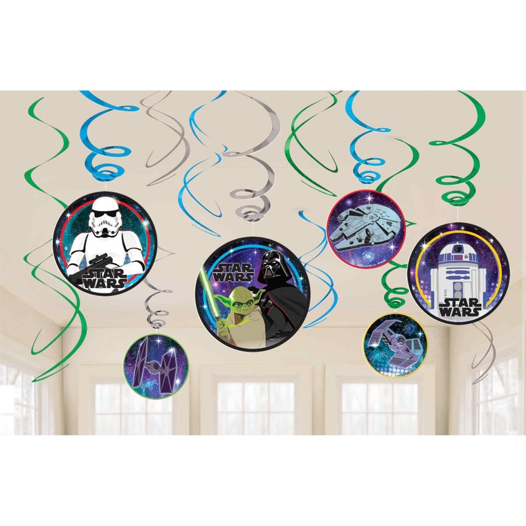 Star Wars Galaxy Swirl Decorations 12pk