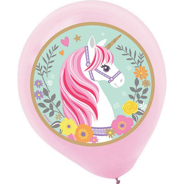 Magical Unicorn 30cm Latex Balloons 5pk