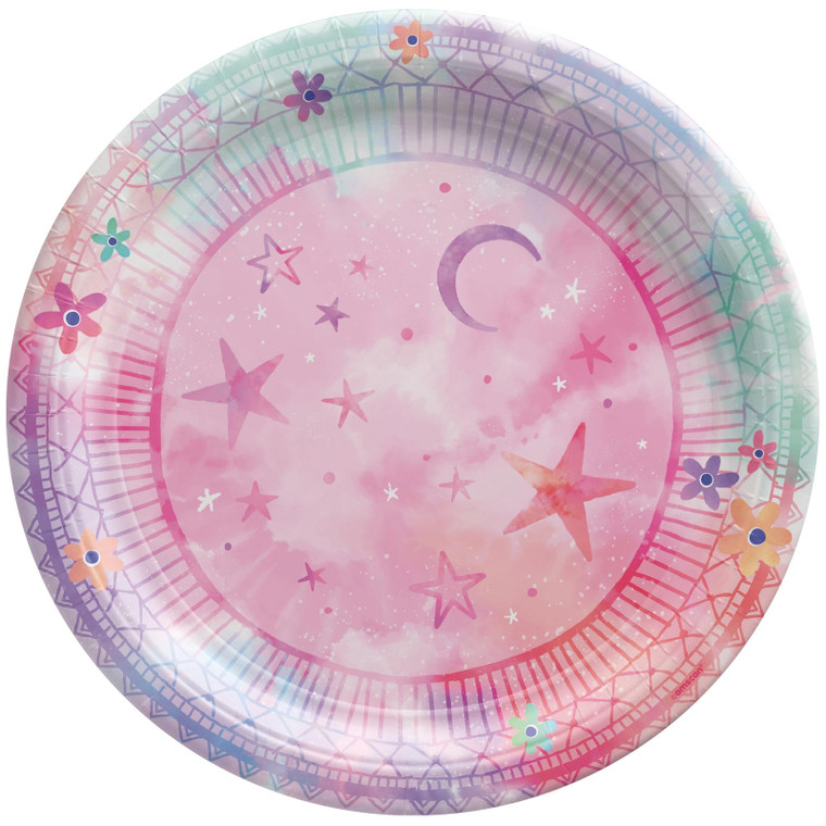 Girl-Chella Birthday 17cm Round Paper Plates 8pk