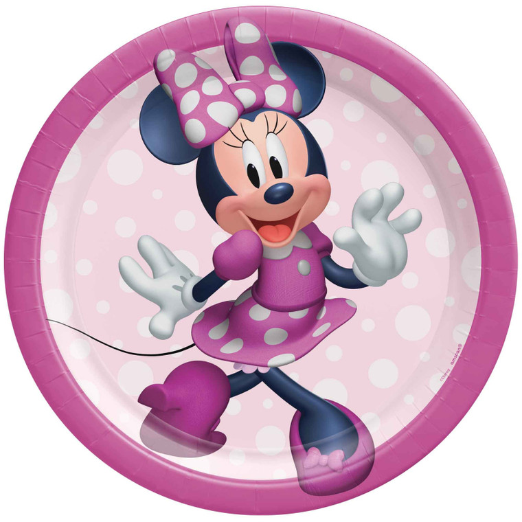 Minnie Mouse Forever 17cm Round Paper Plates 8pk