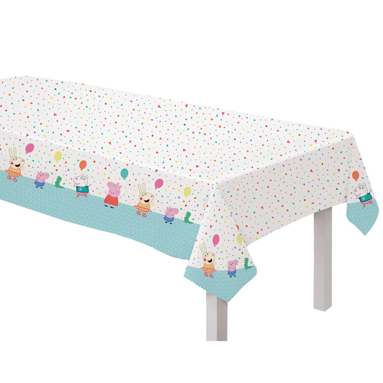 Peppa Pig Confetti Party Paper Tablecover - 137cm x 243cm