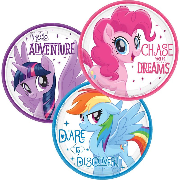 My Little Pony Friendship Adventures 17cm Round Assorted Paper Plates 8pk