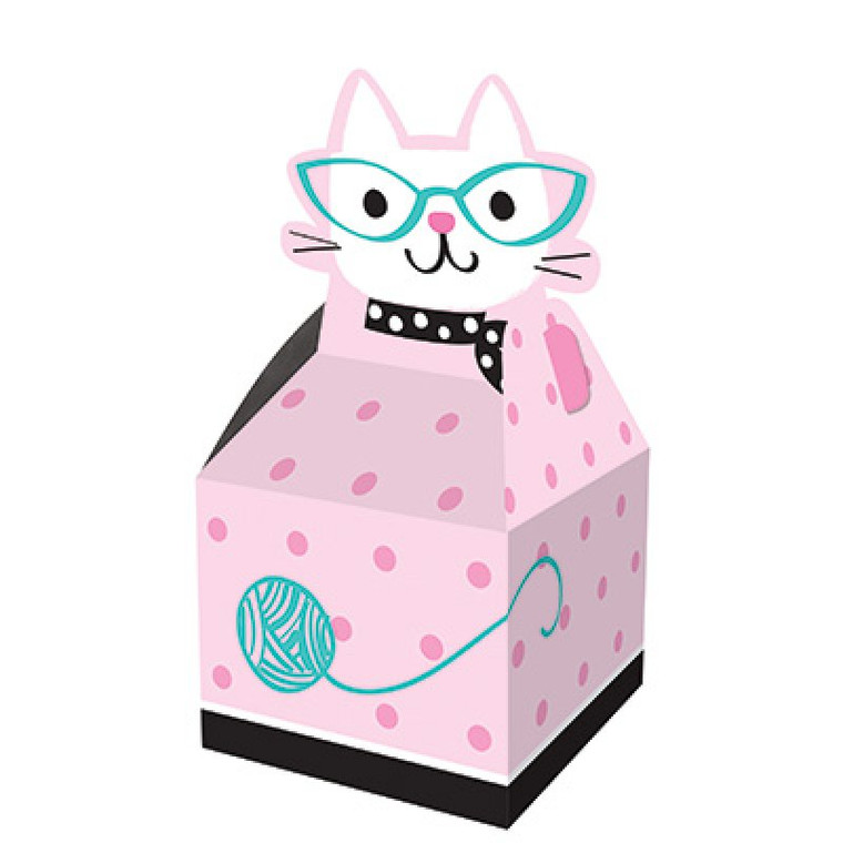 8pk Purrfect Party Favor Treat Boxes - 23cm x 9cm