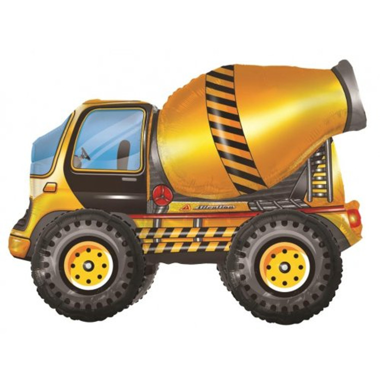 Standing Airz Cement Mixer (44x64x32cm) Shape Air Fill Foil Balloon P1