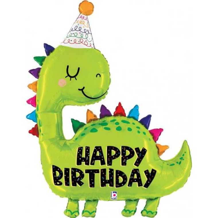 50inch Dino Birthday Shape Air Fill Foil Balloon  P1