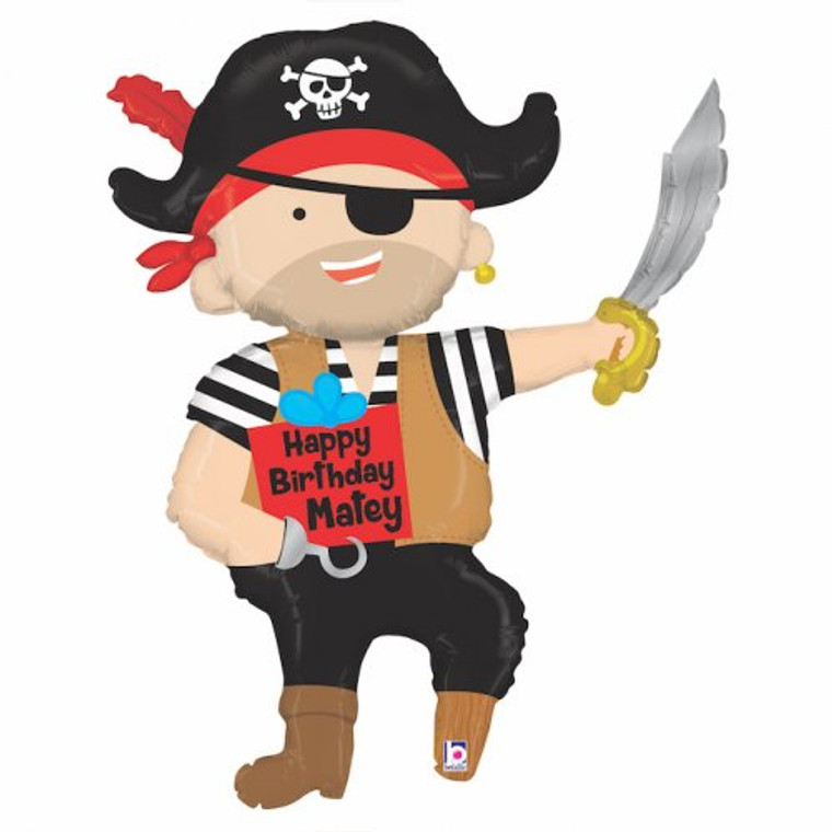 44inch Pirate Birthday Shape Foil Balloon  P1