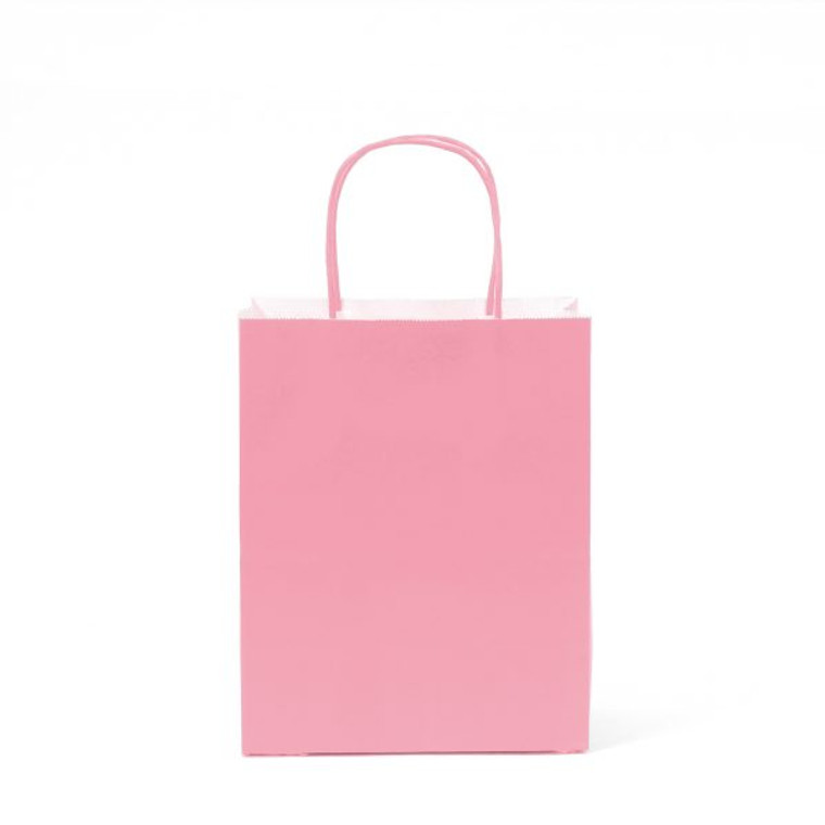 12CT MD LIGHT PINK KRAFT BAG