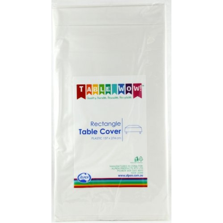 White Rectangle Tablecover P1