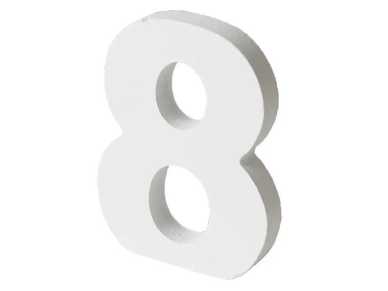 10cm White Number - 8