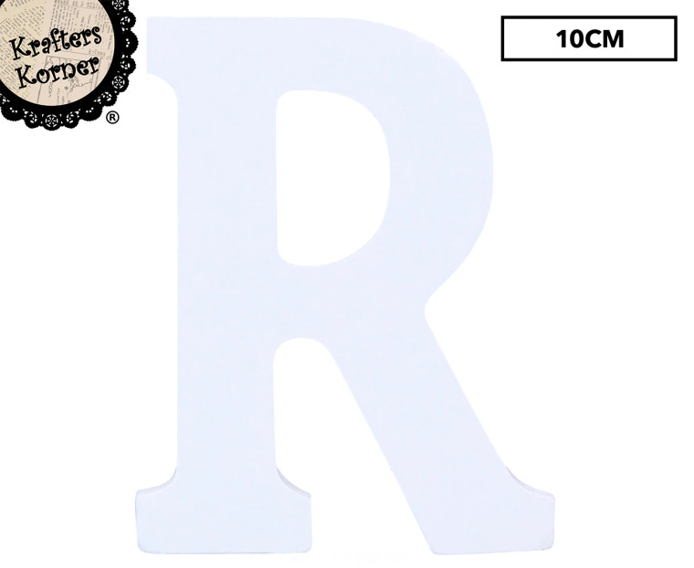 10cm Alphabet Letter White - R