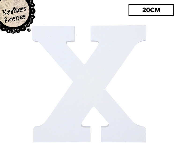 20cm White Alphabet Letter- X