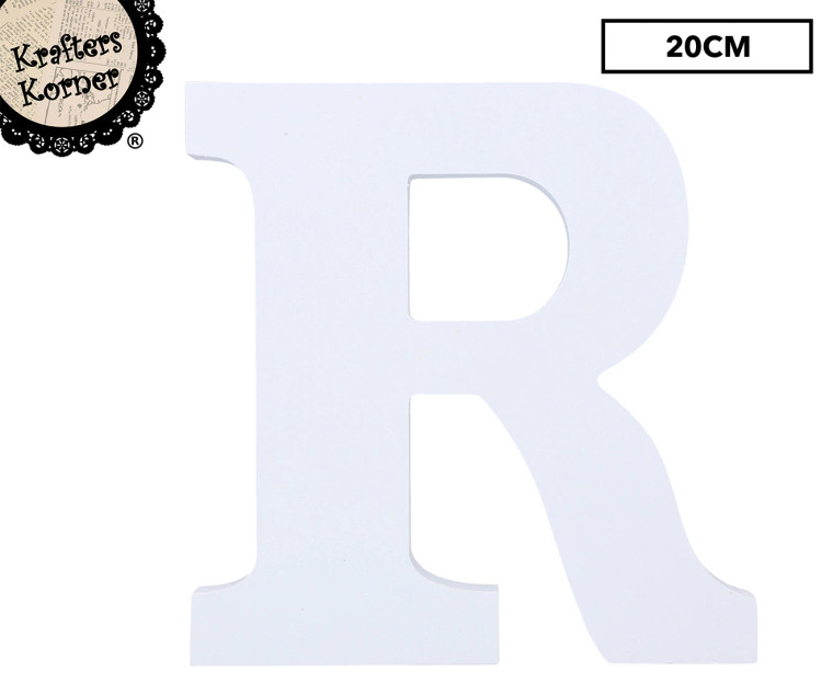 20cm White Alphabet Letter- R