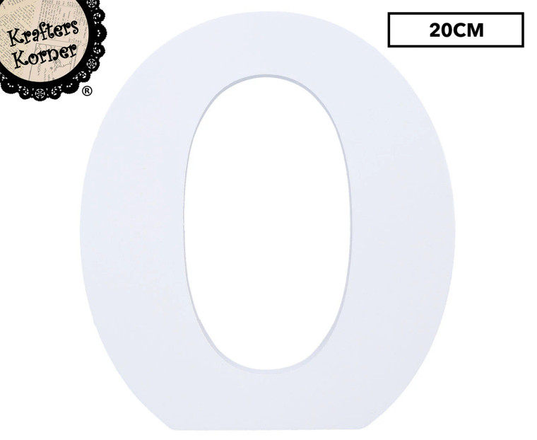 20cm White Alphabet Letter- O