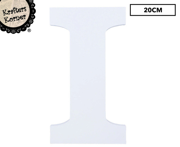 20cm White Alphabet Letter- I