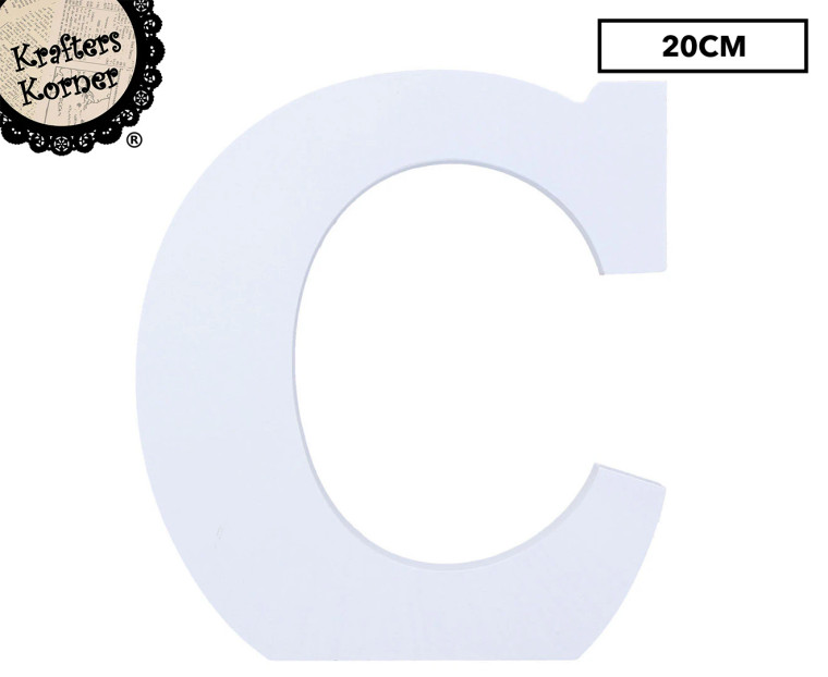 20cm White Alphabet Letter- C