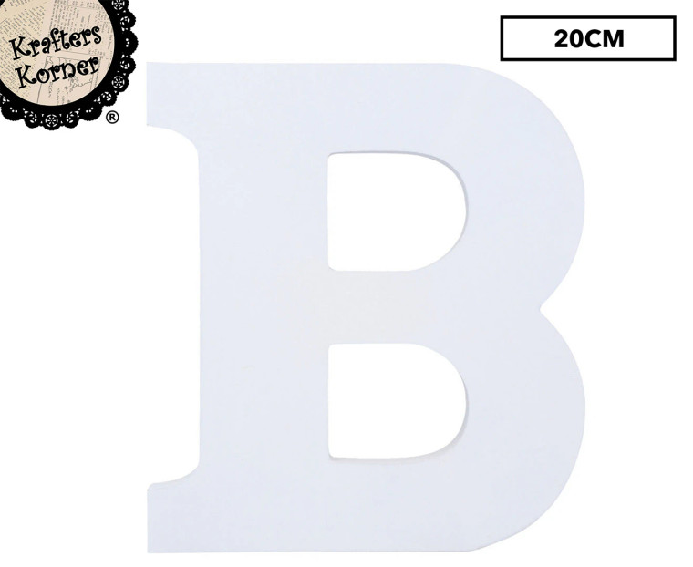 20cm White Alphabet Letter- B