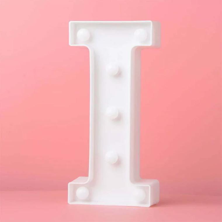 LED Light Up Letter I White 22cm