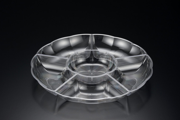 355mm Clear Round Divider Tray