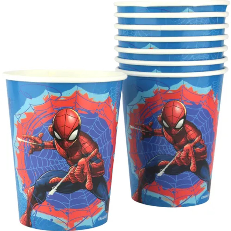 Spiderman Cups 250ml  PK8