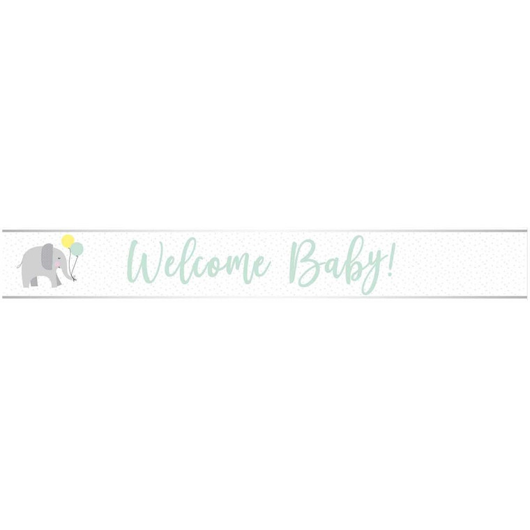 Banner Welcome Baby Blue Foil 2.7m