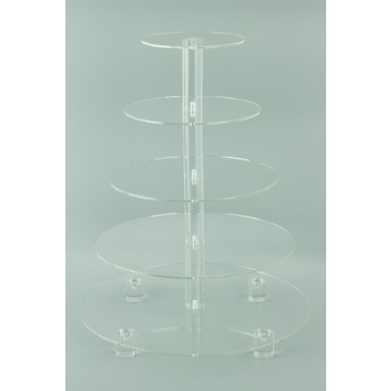 5 Tier Maypole Acrylic Cupcake Stand 350 x 350 x 421mm