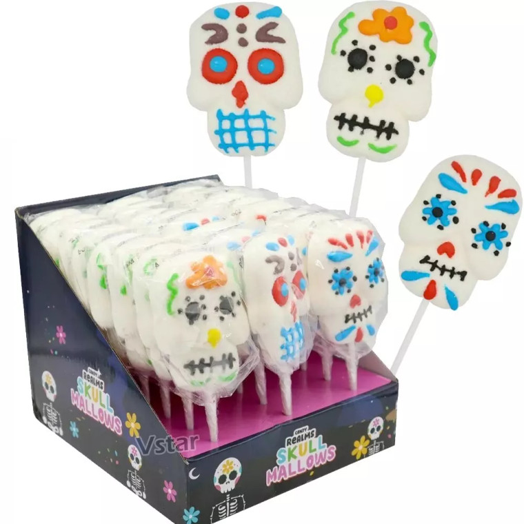 Skull Marshmallow Pops 40g