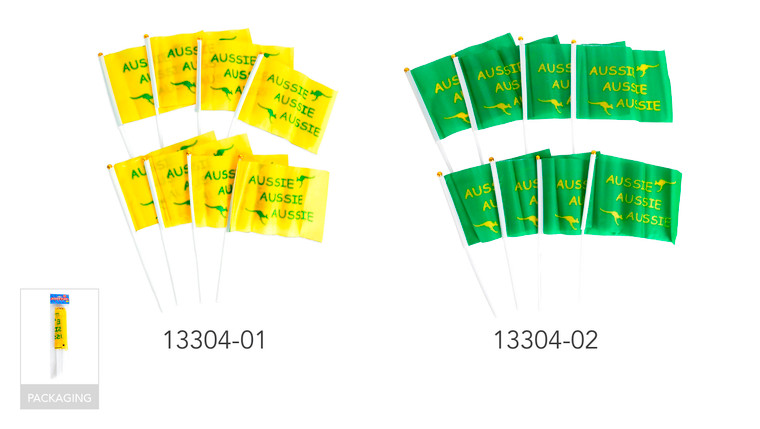 Aussie Hand Flag (8pcs) 14x21cm