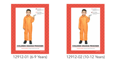 Children Orange Prisoner Costume
