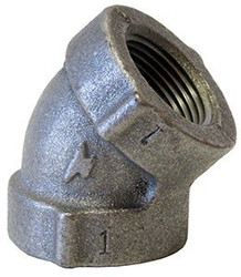 1/2 BLACK CAST IRON 45 ELBOW