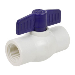 9521 3/4 WHITE PVC BALL VALVE TE NL